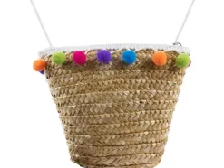 BB Klostermann Schoudertas met Pompons Natuur