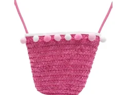 BB Klostermann Schoudertas met Roze Pompons Roze