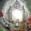 Bijdehansje Postkaart Alice in Wonderland