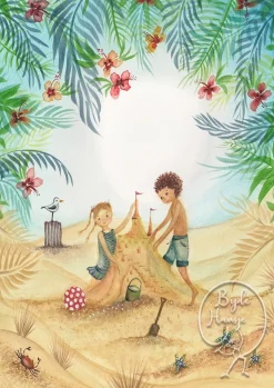 Bijdehansje Postkaart Beach