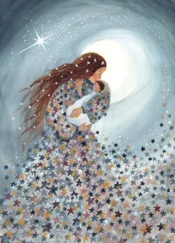 Bijdehansje Postkaart Blue Starry Love