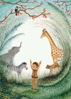 Bijdehansje Postkaart Jungle