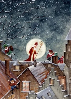 Bijdehansje Postkaart Sint