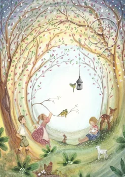 Bijdehansje Postkaart Spring