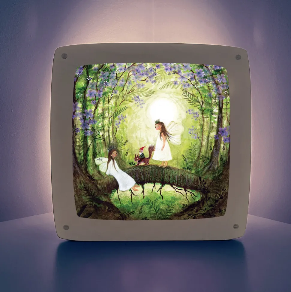 Bijdehansje Seizoensplaat Fairies with Squirrel