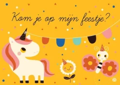 Bora Uitnodigingskaart Eenhoorn 6-delig