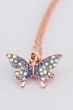 Boutique Butterfly Gem Necklace