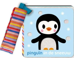 Buggyboekje pinguïn in de sneeuw