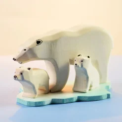 BumbuToys IJsberen op ijsschots Set 4-delig