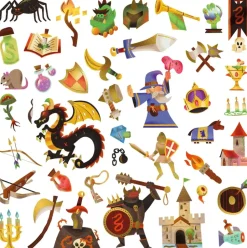 Djeco Stickers Middeleeuwen 160pcs
