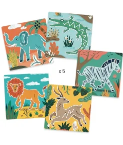 Djeco Tekensjablonen Wilde Dieren