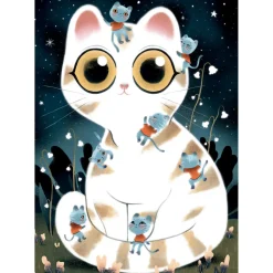 Djeco Wizzy Puzzle Cuddly cats 50 pcs