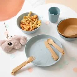 Done by Deer Kinderbeker Mini Croco Blue