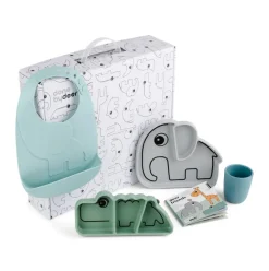 Done by Deer Kinderservies Stick&Stay Cadeauset Blue mix