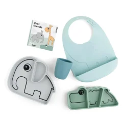 Done by Deer Kinderservies Stick&Stay Cadeauset Blue mix