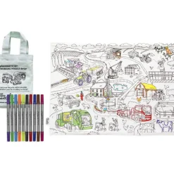 eat sleep doodle Placemat to go Working Wheels