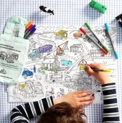 eat sleep doodle Placemat to go Working Wheels