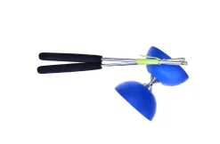 Eureka Acrobat Rubber Diabolo Blauw met Alu handstokken