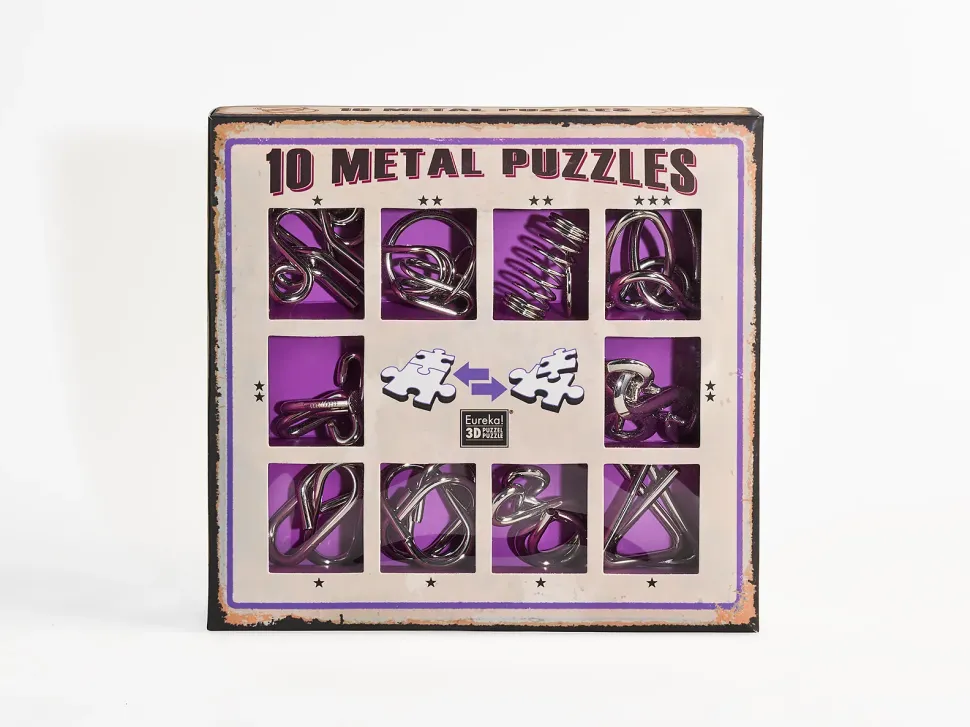 Eureka Metal Puzzle Paars Set 10-delig