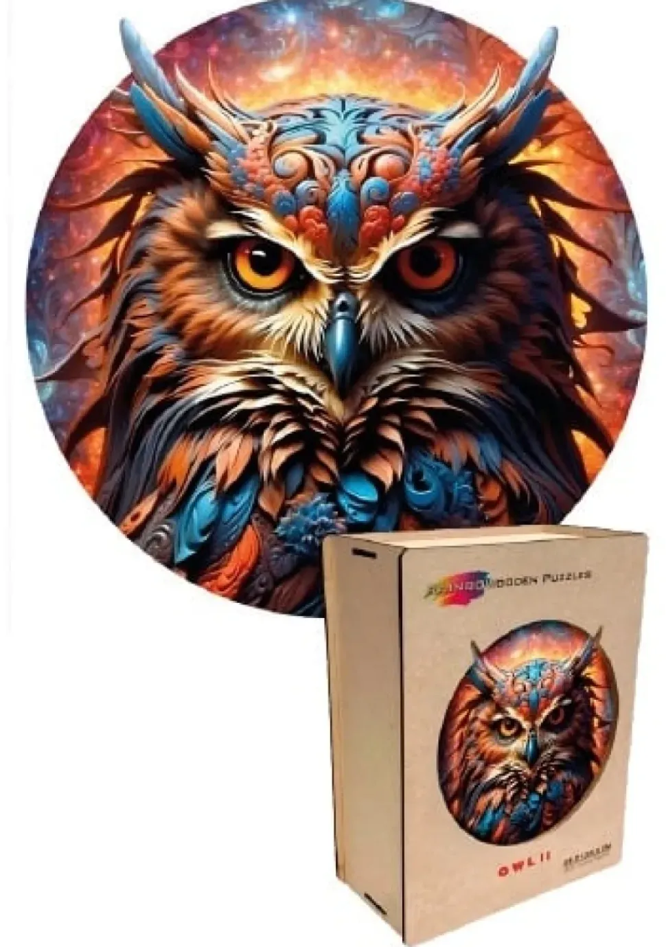 Eureka Rainbo Houten Puzzel in Box Uil 200pcs