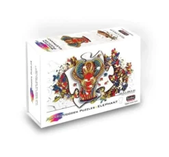 Eureka Regenboog Houten Puzzel Olifant