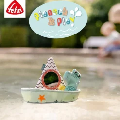 Fehn Badspeelgoed Bootje met Vingerpop Krokodil