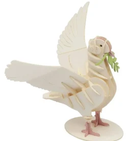 Fridolin 3D Papiermodel Witte Duif