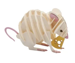 Fridolin 3D Papiermodel Witte Muis