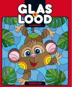 Glas in lood kleurboek Dierentuin