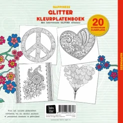 Glitter Kleurplaten Boek Happiness