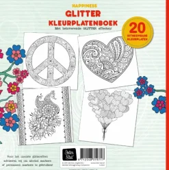 Glitter Kleurplaten Boek Happiness