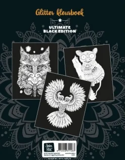 Glitterkleurboek  Ultimate Black Edition - Night hunters