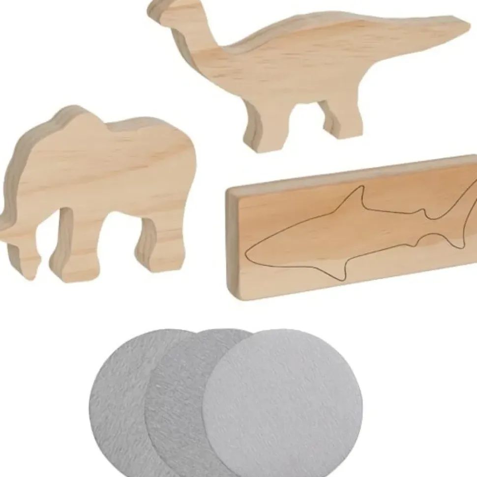 GOKI Houtsnijwerk Dieren DIY Set 3-delig