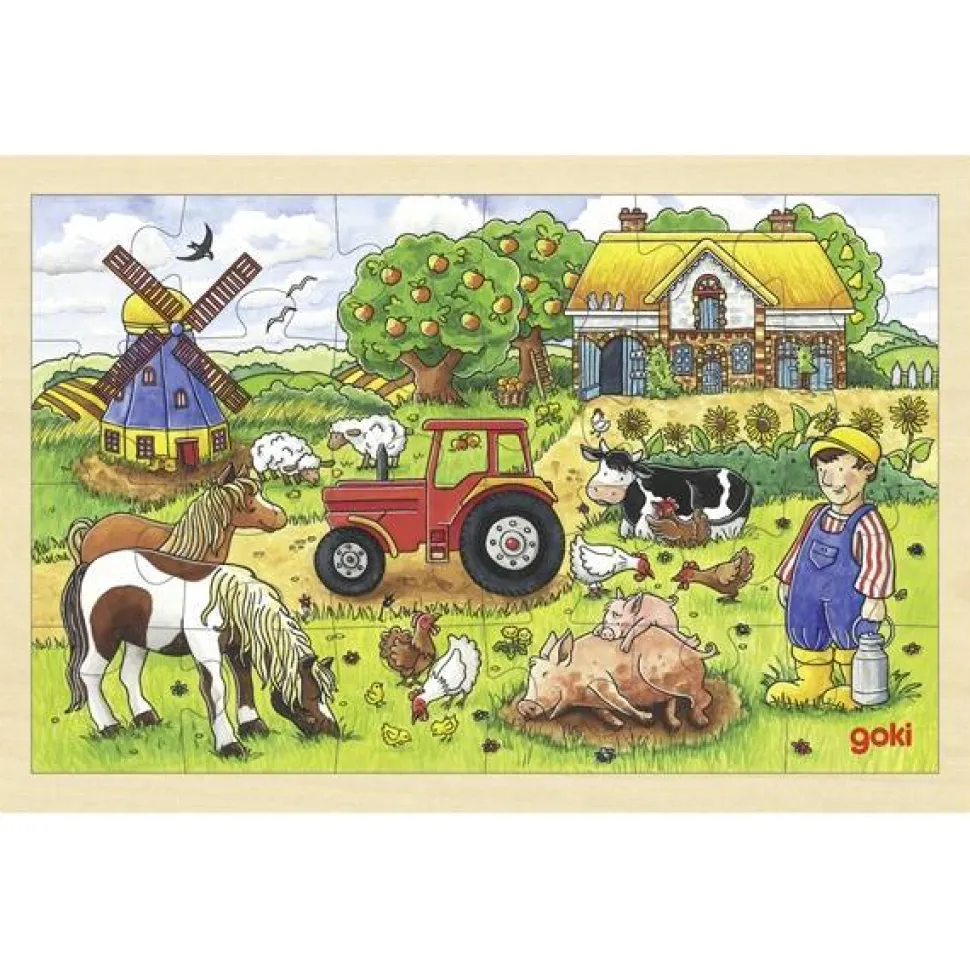 Goki Puzzel Boerderij Dieren