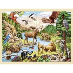 Goki Puzzel Dieren Noord Amerika 96 pcs