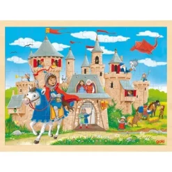 GOKI Puzzel Ridderkasteel Hout 96pcs