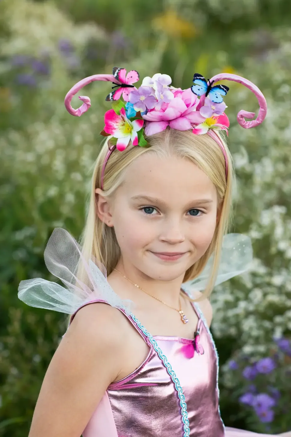 Great Pretenders Jurk met Hoofdband Woodland Butterfly Dress size 5-6