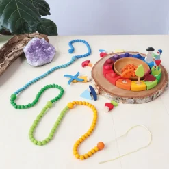 Grimm's Houten Gekleurde Kralen set 480-delig 10270