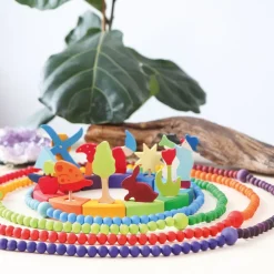 Grimm's Houten Gekleurde Kralen set 480-delig 10270