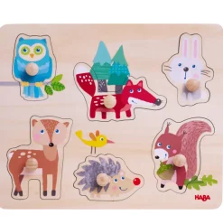 Haba Inlegpuzzel Bosdieren 6pcs
