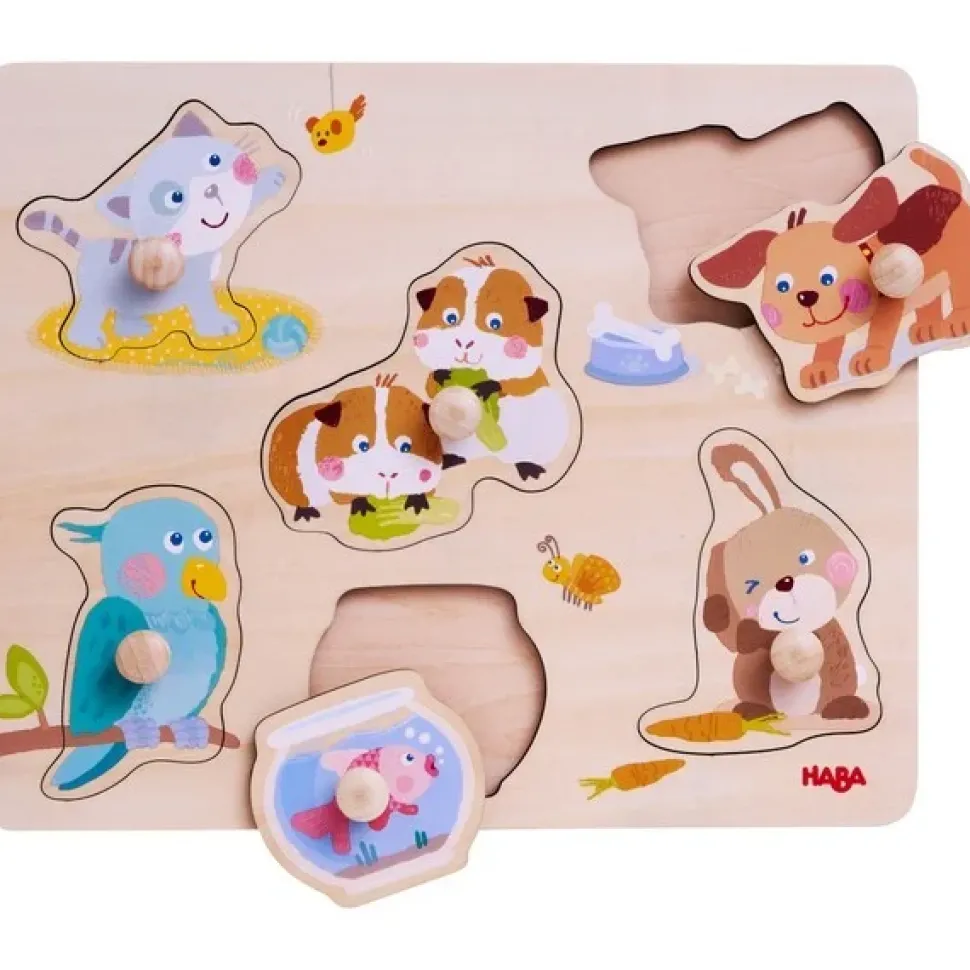 Haba Inlegpuzzel Huisdieren 6pcs