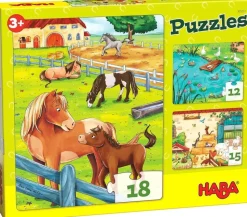 Haba Puzzels Boerderijdieren set 3-pcs
