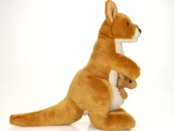Hermann Teddy Knuffel Kangaroe met Baby 30cm