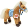 Hermann Teddy Knuffel Paard Staand met Zadel 23cm