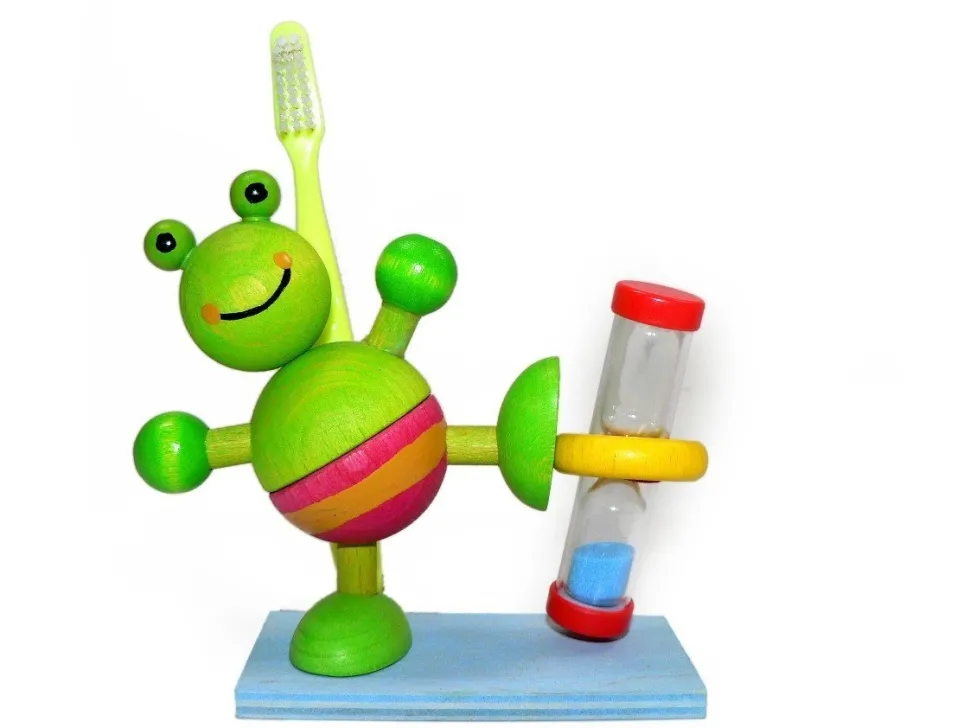 Hess Tandenpoetsklok Kikker Hout