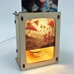 Het Houtlokael Ansichtkaartlamp Hout