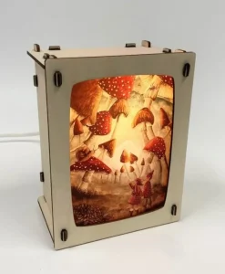 Het Houtlokael Ansichtkaartlamp Hout