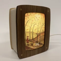 Het Houtlokael Kaartenlamp Luxe Notenhout