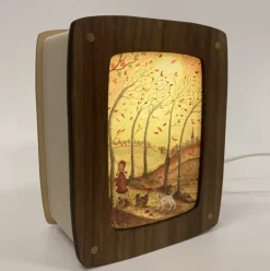 Het Houtlokael Kaartenlamp Luxe Notenhout