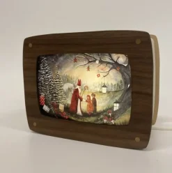 Het Houtlokael Kaartenlamp Luxe Notenhout